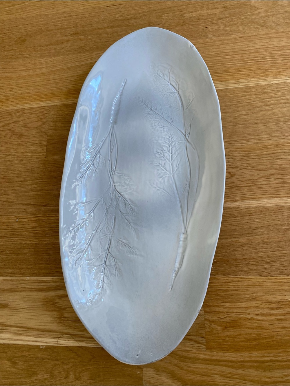 Laura Kim for Crate & Barrel Light Blue Oval Ceramic Serving Platter